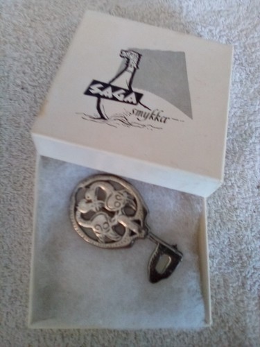 Norwegian Sterling Silver David Andersen Viking Saga Serpent Brooch Pin