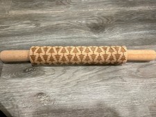 Christmas Wooden Rolling Pin Engraved Embossing Tool