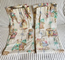 Ashtons Zorbit Vintage Nursery Curtains Teddy Bear D