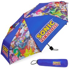 Sonic the Hedgehog Windproof Travel Umbrella for Boys, Teens