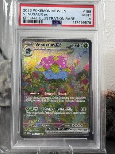 Pokémon Venusaur Ex 198/165 Scarlet & Violet 151 Illustration Rare Holo PSA 9