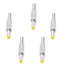 Wsdmavis 5 Pcs Dc Power Connector 5.5Mm X 2.5Mm Dc Power Plug Male Met