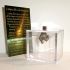 Meteorite and Display Cube 9.1 gram Genuine Campo del Cielo Meteorite with COA