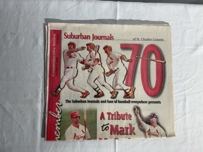 Mark McGwire Home Run #70 Suburban Journals Of St Charles County October 4, 1998