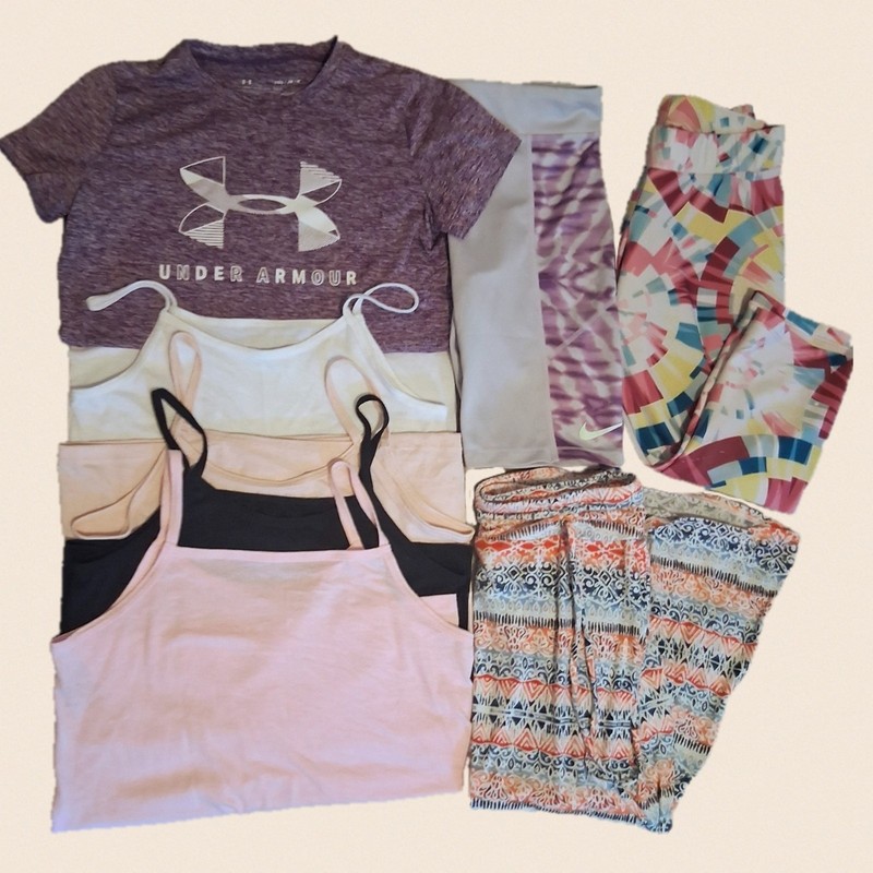 Youth Summer Bundle - Maxi Skirt, Athleisure, Camisoles Girls Size Medium