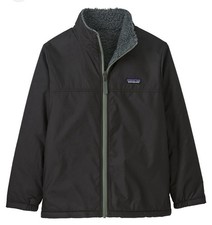 Patagonia Kids 4 In 1 Everyday REVERSIBLE Jacket Unisex Sz M Fleece Black/Green