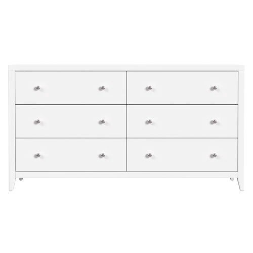 Butler Specialty Company Dana 60 in. W Rectangular Wood 6 Drawer Dresser - White - Picture 3 of 7