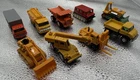 Vintage 1970s Tomica Tomy Trucks Lot Of 8 & 1 Matchbox Big Bull Dozer