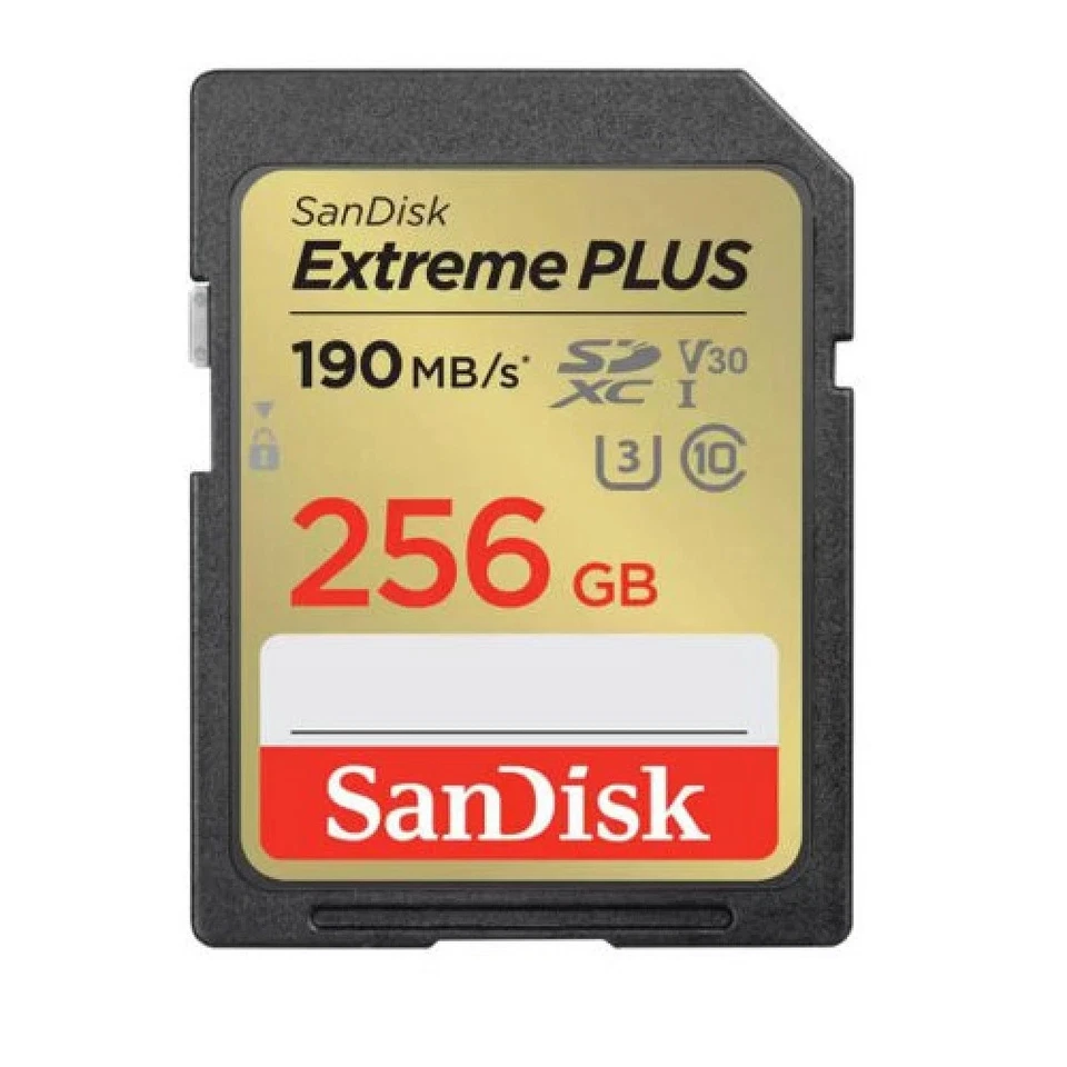 SanDisk Extreme Plus 256 GB SDXC Memory Card, Up to 190 MB/s, Class 10, U3, V30 - Image 3 of 4