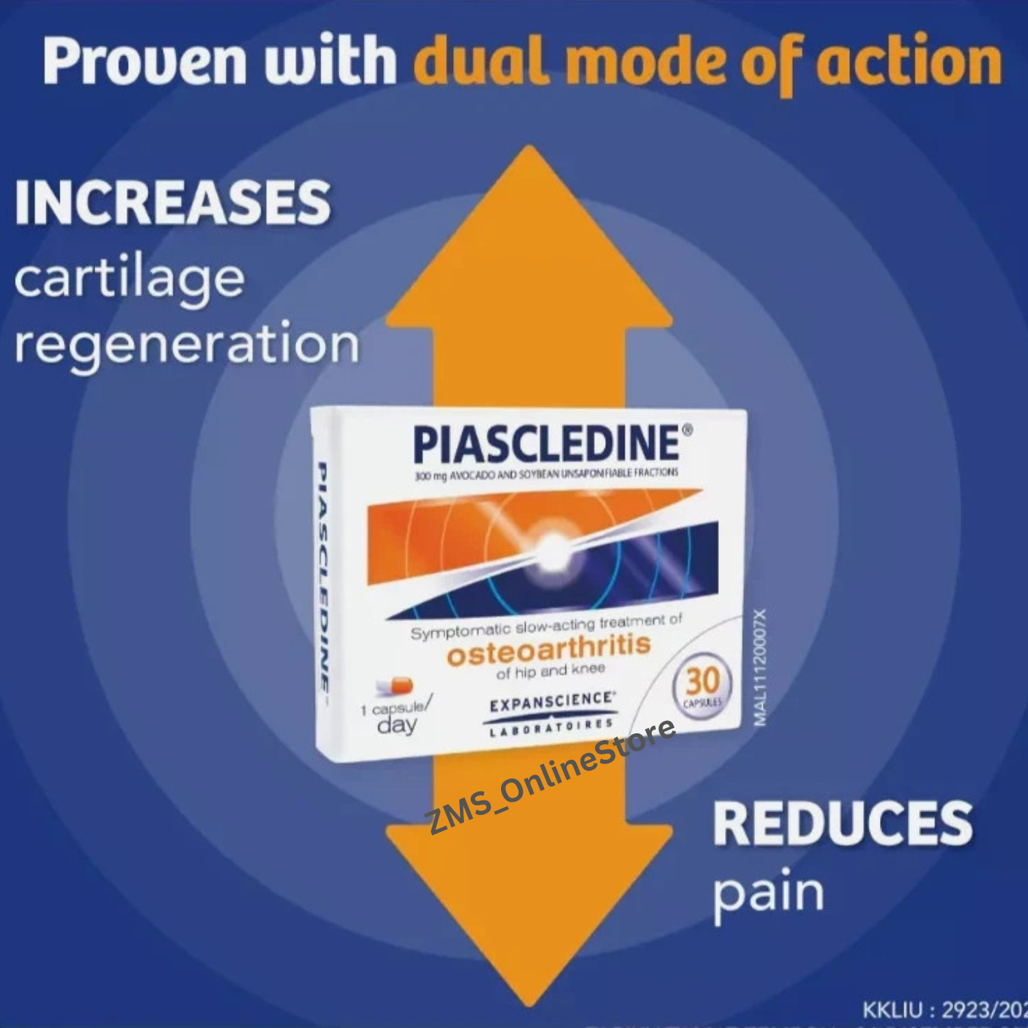 1 Box Piascledine 300mg x 30 Capsules Anti-rheumatic Osteoarthritis Joint-Pains