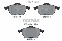 Textar Bremsbelagsatz, Scheibenbremse 2162402 FüR Audi VW