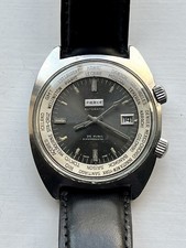 Vintage Jumbo Pierce Supercompressor World Time – EPSA – 42mm – Original Crowns
