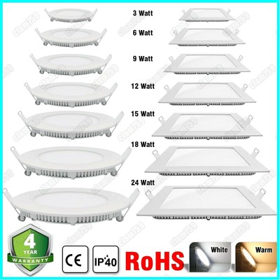 LED Panel Einbaustrahler Deckenleuchte Einbau Leuchte eckig rund spot flach slim
