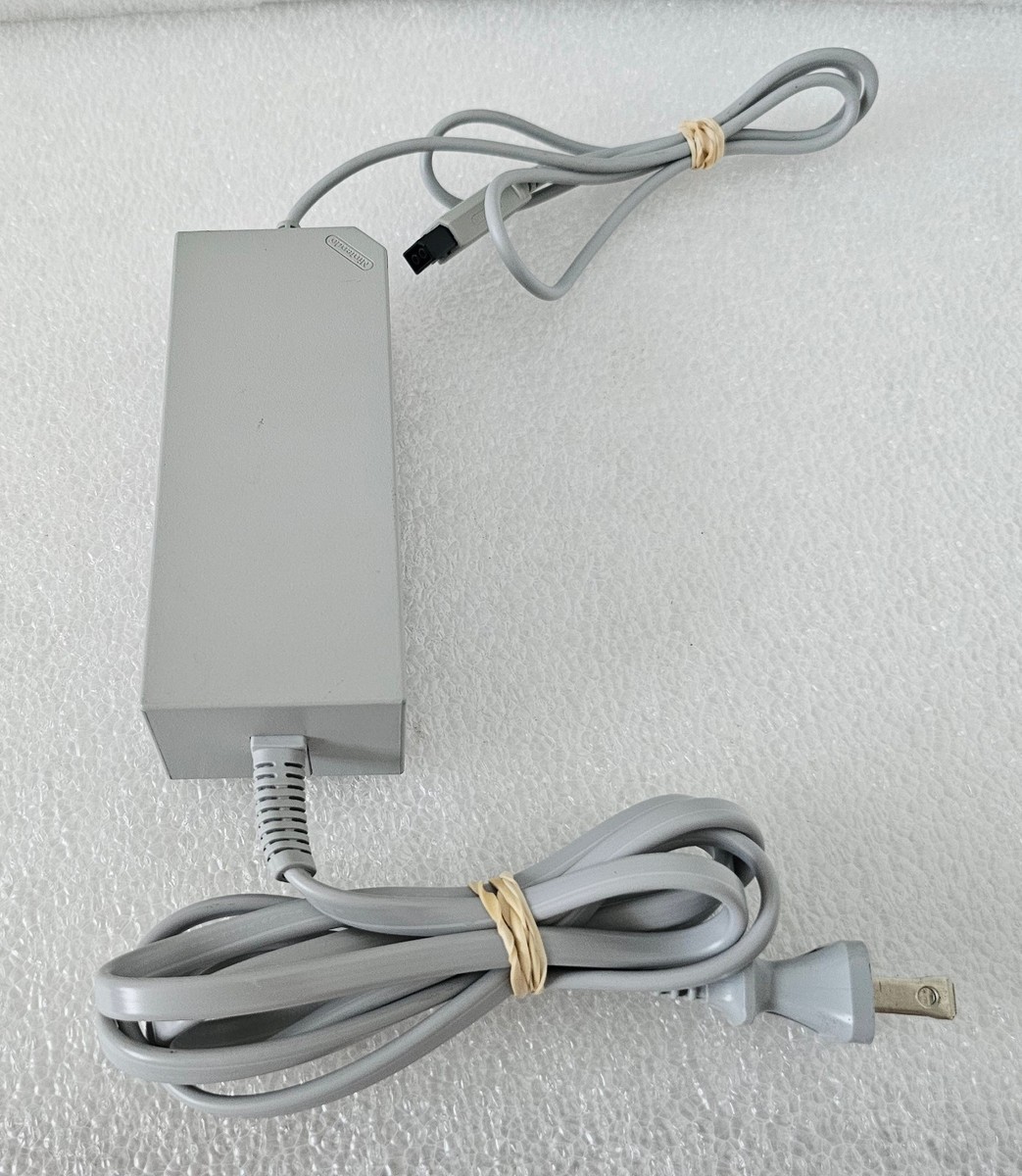 Genuine Nintendo Wii System Console Power Cord RVL-002 & AV Cable