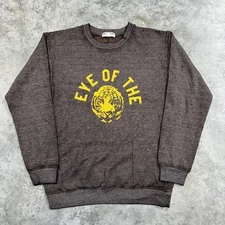 Sub_Urban Riot Sweatshirt Mens Small Brown Crewneck Eye of the Tiger Graphic