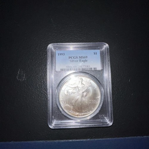 1993 American Silver Eagle Coin - NGC MS69
