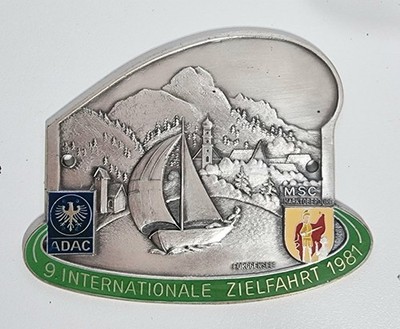 ADAC Plaque 1981 Target Drive Market Oberdorf '' Rettenmaier '' - Dimensions