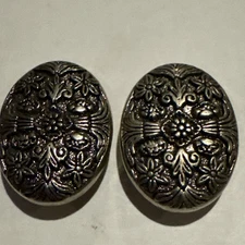 Vintage Metal Button Covers - 2 Pieces