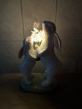 NEU* LUMIDA Casa LED-Dekoration Hasen-Pärchen Timer Höhe 29,5cm (1394)