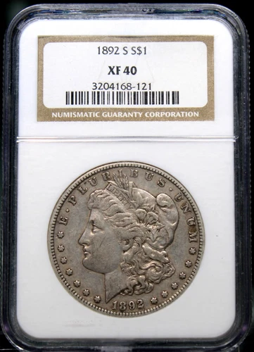 1892 S Morgan Silver Dollar - NGC Graded XF40 !!