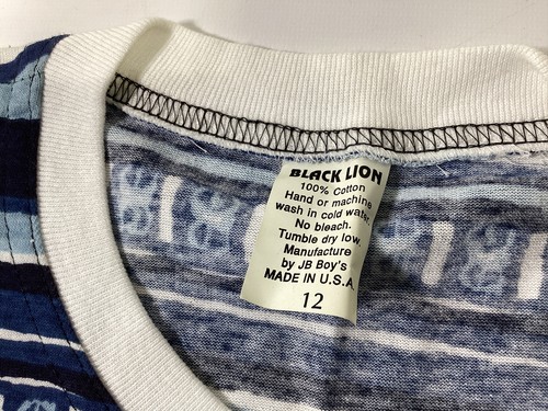 Boys Black Lion Blue Cotton Sweater Size 12 EUC - Picture 2 of 4
