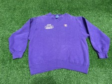 AT&T Sports Football Challenge 1991 Champion Purple Sweater Large Made In USA