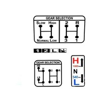 GEAR & PTO SELECTION DECAL FOR DAVID BROWN 770 780 880 885 990 995 996 TRACTORS