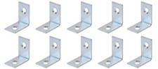 10x SMALL METAL L SHAPED CORNER BRACKET 25mm Angle Brace Support Repair Fixing