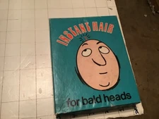 1960s or 70s trick/gag/ joke: INSTANT HAIR for bald heads 1971 H Fishlove & co.