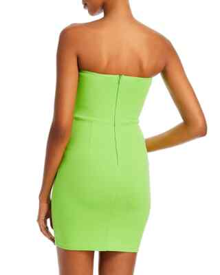 neon green strapless dress La Femme Dress 32092 main image 0