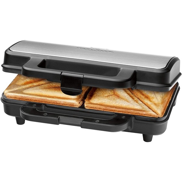 Proficook PC-ST 1092 Sandwichtoaster Schwarz/Edelstahl 900W Antihaftbeschichtung-image