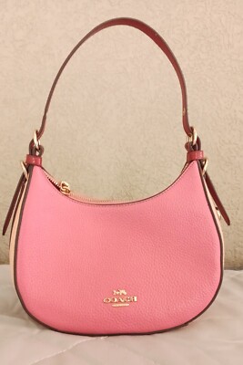 Coach SMALL C8355 Kleo Leather Pink, Peach and Brown Hobo