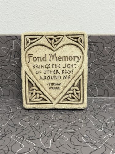 2011 Carruth Studios Irish Celtic Fond Memory Plaque or Memorial Stone by EL