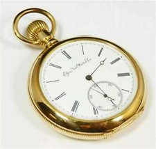 Nautical Brass Pocket Watch American Elgin Look Collectible Antique 2"