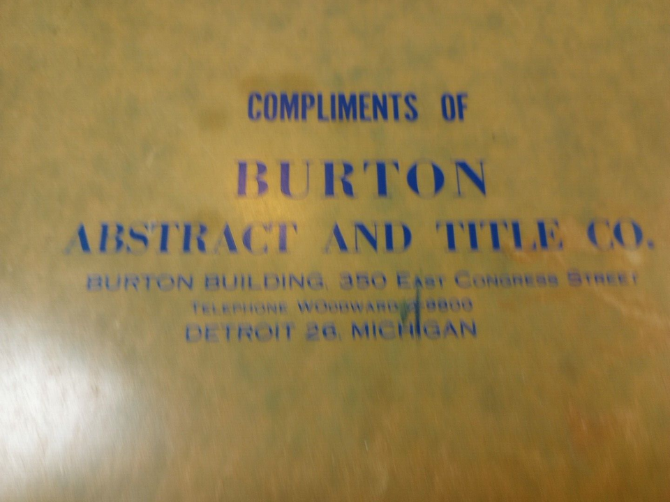 Index Of Subdivisions in Wayne County Michigan From 1954 to 1956 Rare ...