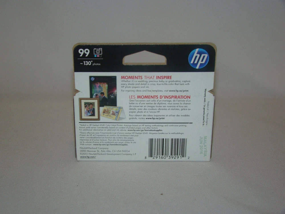 Genuine HP 99 Photo Printer Ink Print Cartridge - New Sealed Expiry 2016