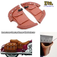 Lower Chap Leg Warmer Wind Deflector Brown For Indian Chief Chieftain Roadmaster