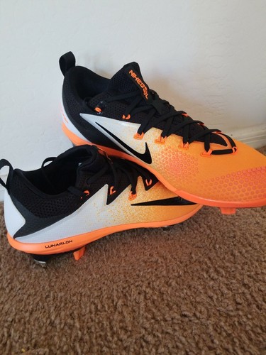 NEW MEN'S ORANGE BLACK DOT NIKE VAPOR 