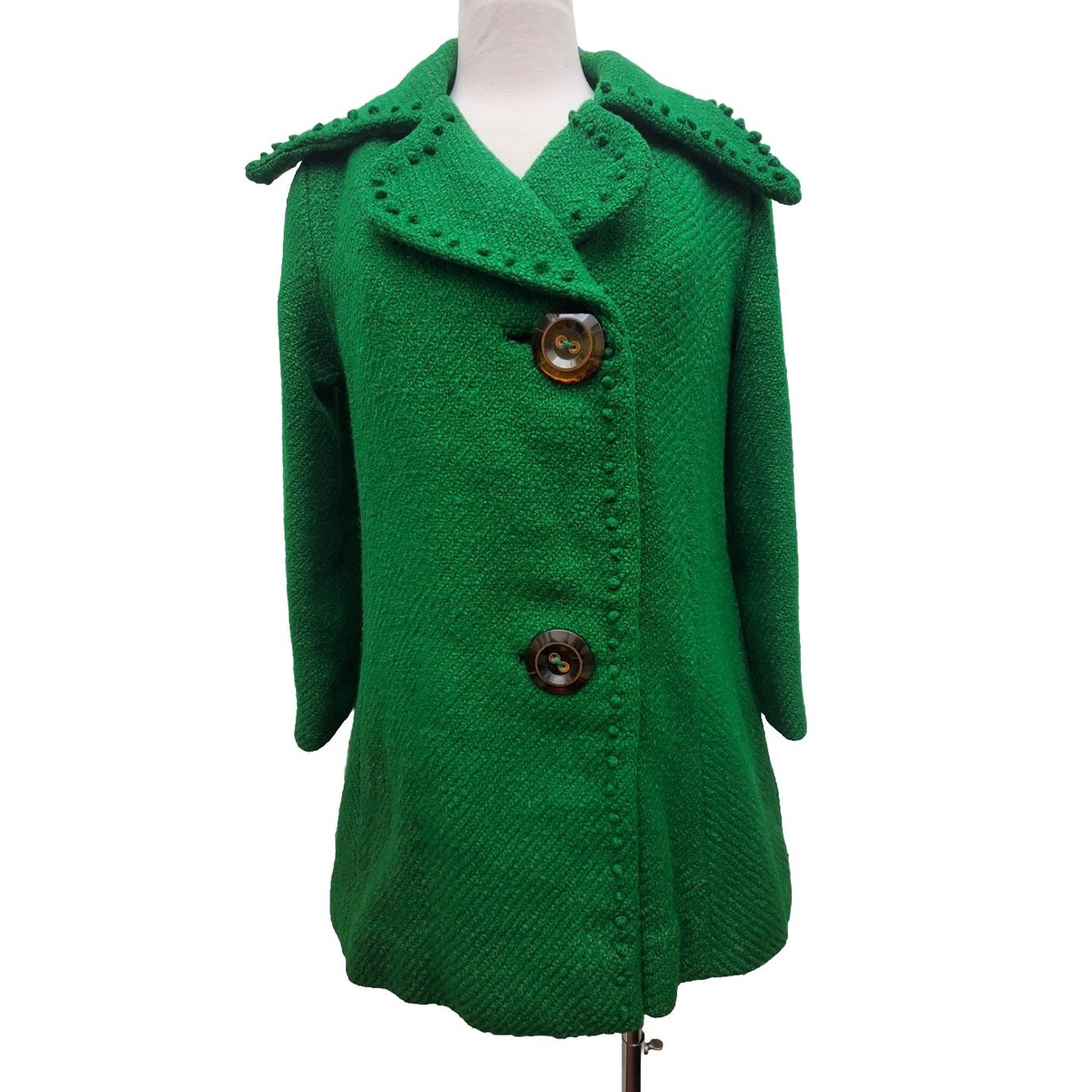 Vtg Wool Coat Jacket Kelly Green Handmade Womens Petite M St Vtg Wool Coat Jacket Kelly Green Handmade Womens Petite M St
