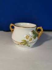 Antique 19th English  Porcelain  Salt / Pepper Pot  with Flowers.