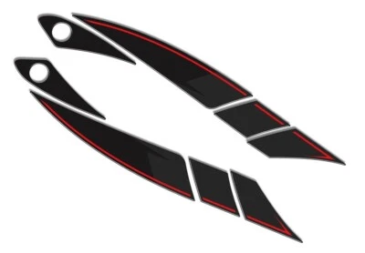 RESIN BIKE ADESIVI LATERALI MOTO 3D RESINATI COMPATIBILI CON SUZUKI V-STROM 1000 2014-17