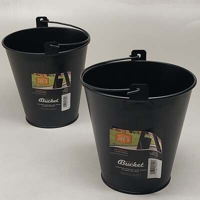 OKLAHOMA JOE'S (2 Pack) Drip Buckets Black, 64 Fl Oz 7''x7''x6'' 9518545P06