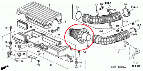 Honda S2000 S2K GENUINE AIR CLEANER FILTER F20 2000-2005 OEM NEW - Picture 7 of 7