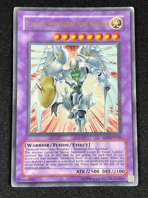YUGIOH ELEMENTAL HERO SHINING FLARE WINGMAN EEN-EN036 ULTRA PLAY/EDGE-WEAR