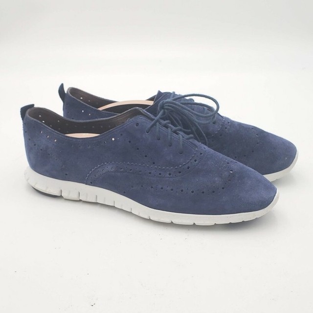 cole haan blue suede shoes