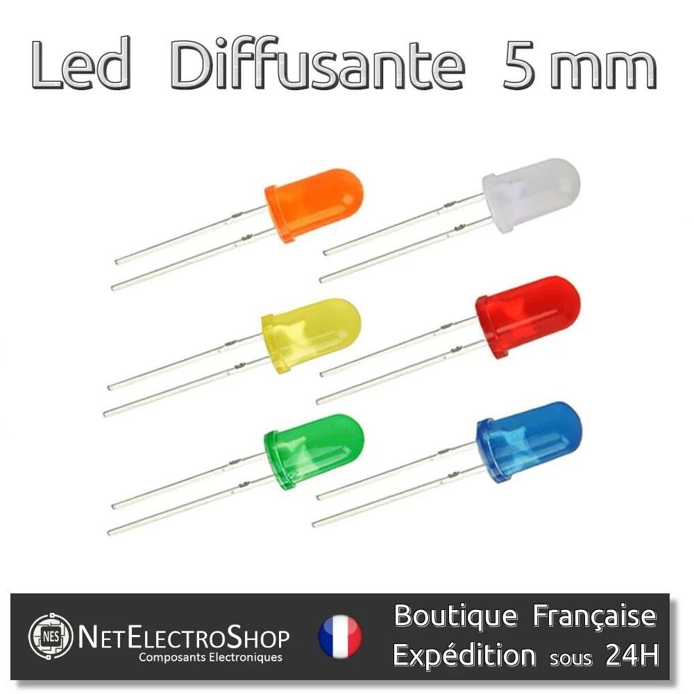 Led Rouge 5mm Lot De 100 LEDs Rouges 5mm Haute Luminosit&eacute; 6000mcd