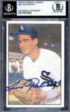 Luis Aparicio Beckett BAS Signed 1982-83 Diamond Classics Autograph