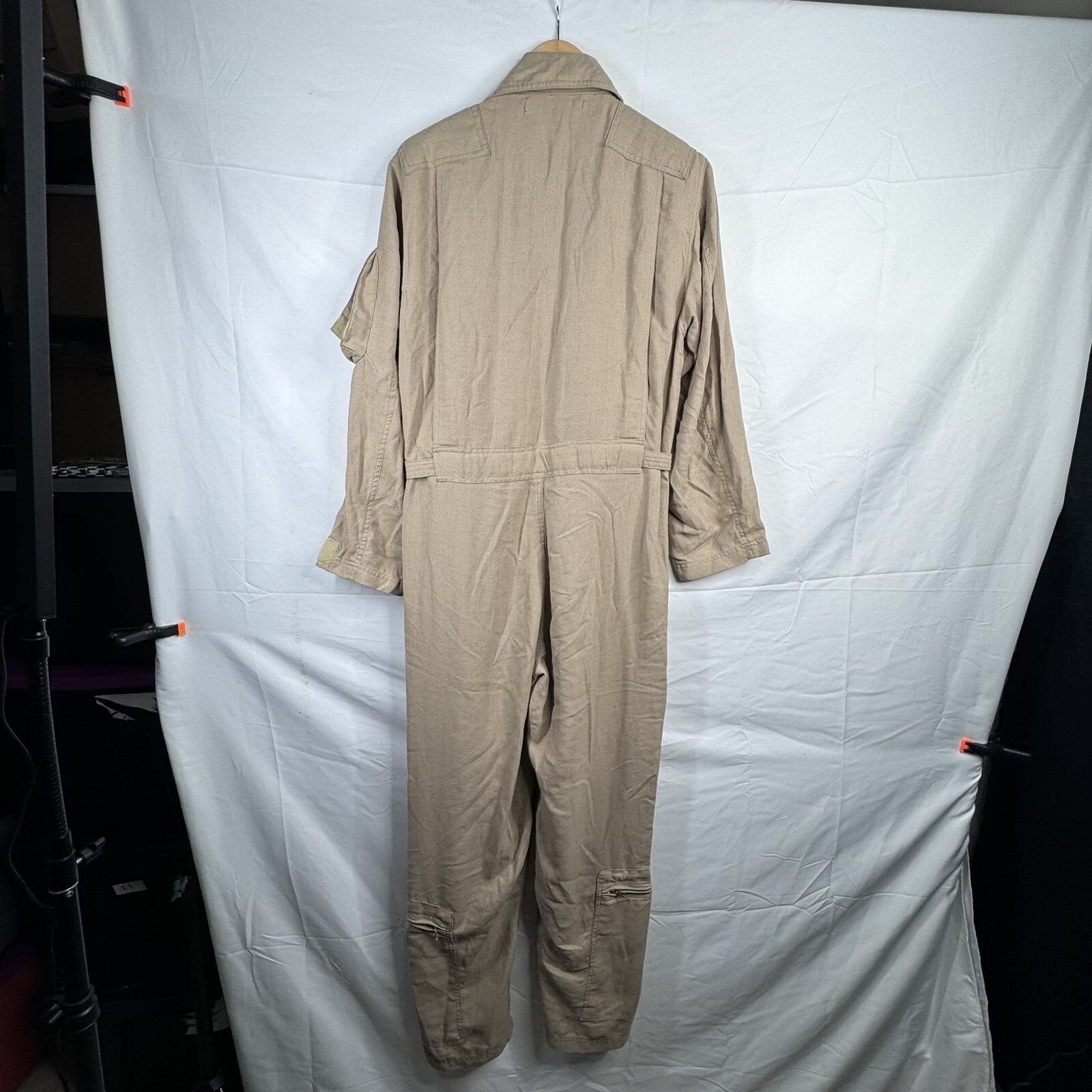 Flight Suits Ltd Military Suit Sz 38 R Tan Nomex USA Vintage Jump Suit