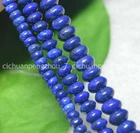Natural 4x6/5x8/6x10mm Blue Lapis Lazuli Gems Rondelle Loose Beads 15'' Strand