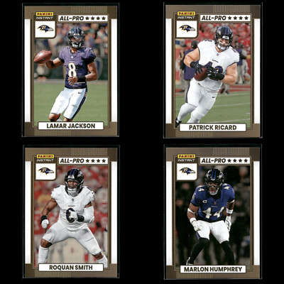 (4) 2024 Panini Instant Jackson/Ricard/Smith/Humphrey ALL-PRO 1/101 SP Ravens
